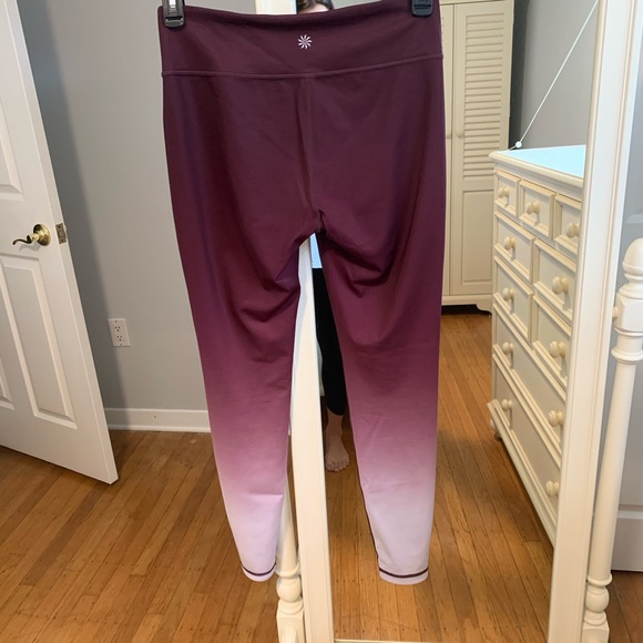 Athleta Full Length Burgundy Ombré Tights - Picture 5 of 6